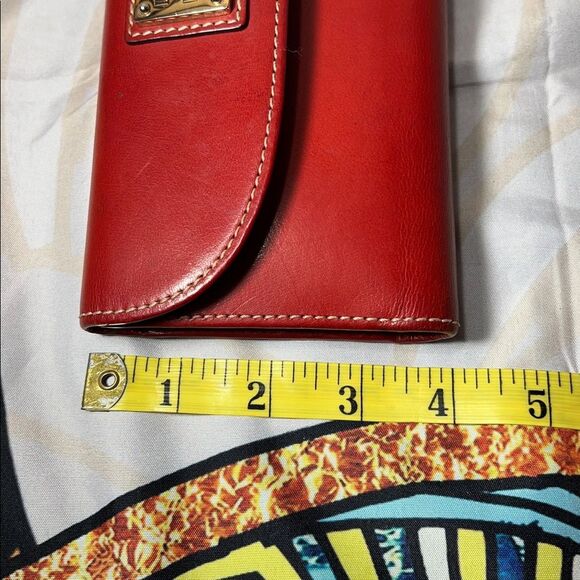 Vintage Dooney & Bourke Red Leather Checkbook Continental Wallet - Picture 14 of 15